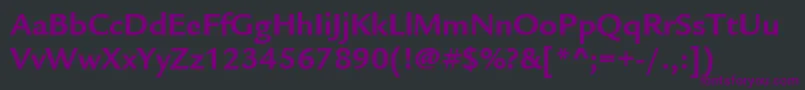 フォントItcLegacySansLtBold – 黒い背景に紫のフォント