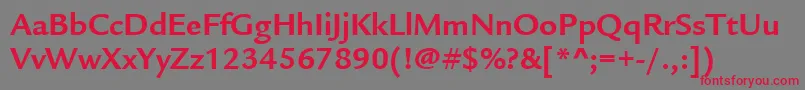 ItcLegacySansLtBold Font – Red Fonts on Gray Background