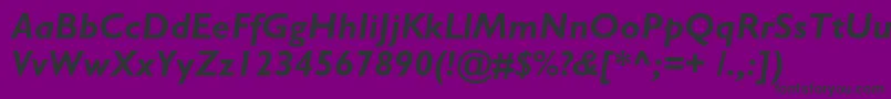 AzgillsanscBolditalic Font – Black Fonts on Purple Background