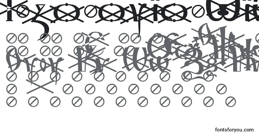 Schriftart IrmologionTitles – Alphabet, Zahlen, spezielle Symbole