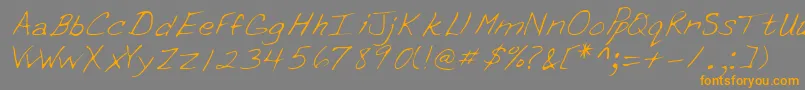 Lehn088 Font – Orange Fonts on Gray Background