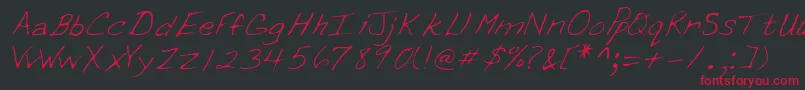 フォントLehn088 – 黒い背景に赤い文字
