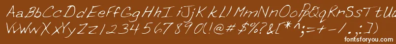 Lehn088 Font – White Fonts on Brown Background
