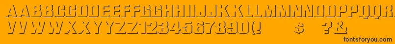 WhataReliefWd Font – Black Fonts on Orange Background