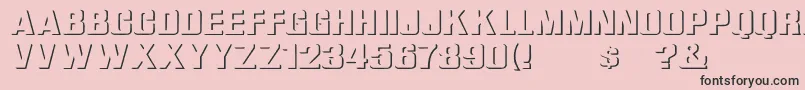 WhataReliefWd Font – Black Fonts on Pink Background