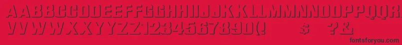 WhataReliefWd Font – Black Fonts on Red Background
