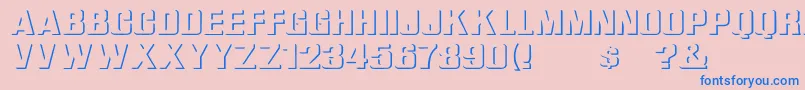 WhataReliefWd Font – Blue Fonts on Pink Background