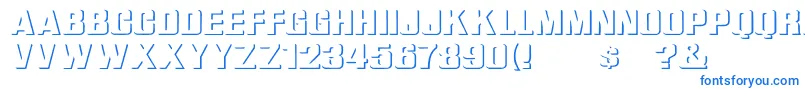 WhataReliefWd Font – Blue Fonts on White Background