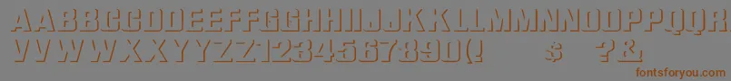 WhataReliefWd Font – Brown Fonts on Gray Background