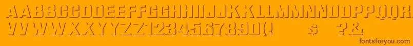 WhataReliefWd Font – Brown Fonts on Orange Background