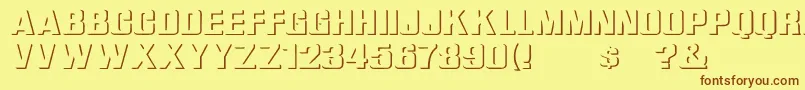 WhataReliefWd Font – Brown Fonts on Yellow Background