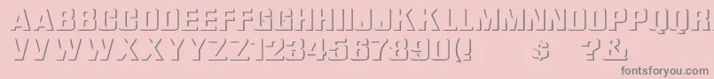 WhataReliefWd Font – Gray Fonts on Pink Background