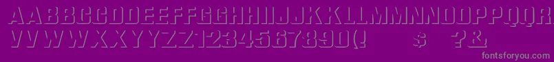 WhataReliefWd Font – Gray Fonts on Purple Background
