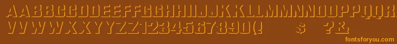WhataReliefWd Font – Orange Fonts on Brown Background