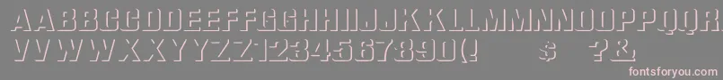 WhataReliefWd Font – Pink Fonts on Gray Background