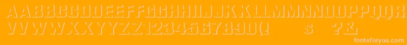 WhataReliefWd Font – Pink Fonts on Orange Background