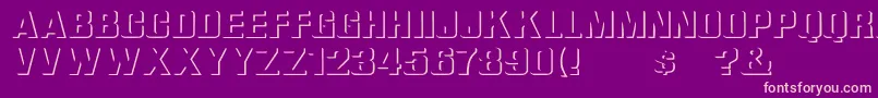WhataReliefWd Font – Pink Fonts on Purple Background