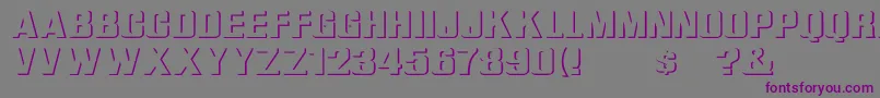 WhataReliefWd Font – Purple Fonts on Gray Background