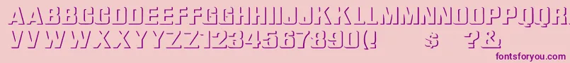 WhataReliefWd Font – Purple Fonts on Pink Background
