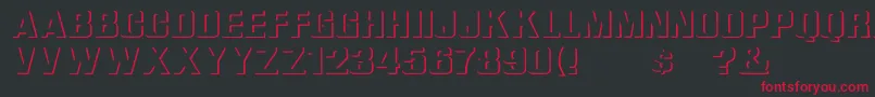 WhataReliefWd Font – Red Fonts on Black Background