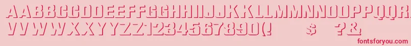 WhataReliefWd Font – Red Fonts on Pink Background