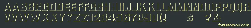 WhataReliefWd Font – Yellow Fonts on Black Background