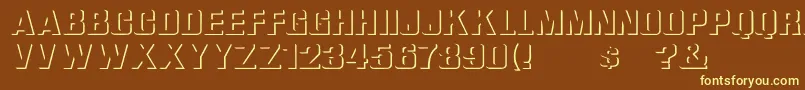 WhataReliefWd Font – Yellow Fonts on Brown Background