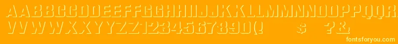 WhataReliefWd Font – Yellow Fonts on Orange Background