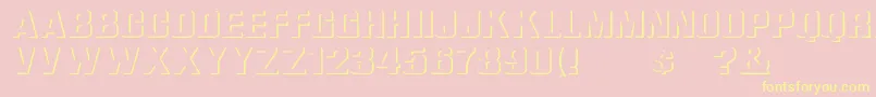 WhataReliefWd Font – Yellow Fonts on Pink Background