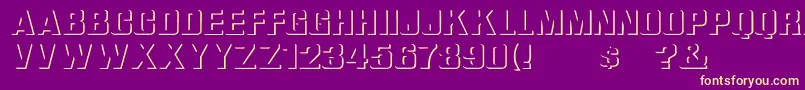 WhataReliefWd Font – Yellow Fonts on Purple Background