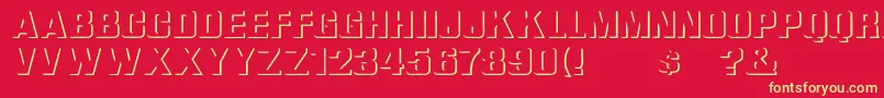 WhataReliefWd Font – Yellow Fonts on Red Background