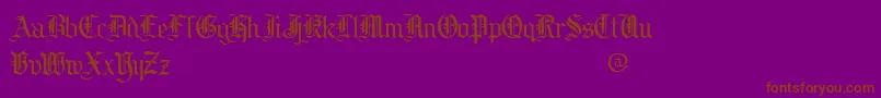 Cooed-Schriftart – Braune Schriften auf violettem Hintergrund