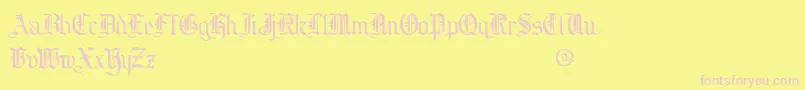 Cooed Font – Pink Fonts on Yellow Background