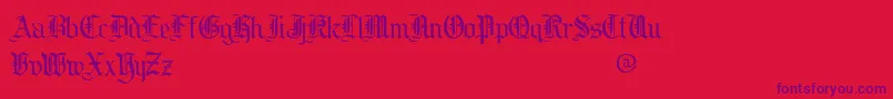 Cooed Font – Purple Fonts on Red Background