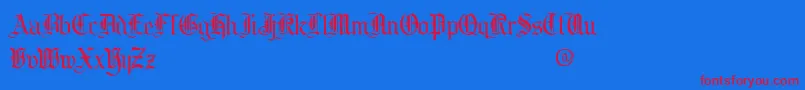 Cooed Font – Red Fonts on Blue Background