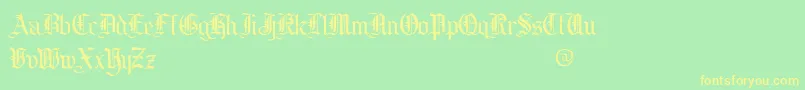 Cooed Font – Yellow Fonts on Green Background