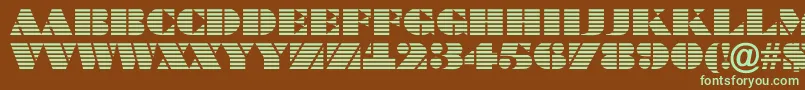 ABraggatitulmar-fontti – vihreät fontit ruskealla taustalla