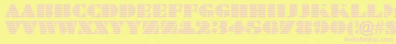 ABraggatitulmar-fontti – vaaleanpunaiset fontit keltaisella taustalla