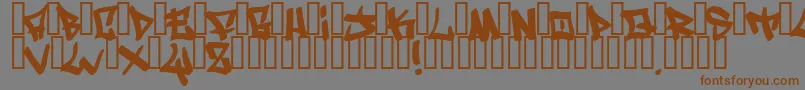 Шрифт WritersFat – коричневые шрифты на сером фоне