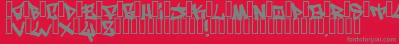 WritersFat Font – Gray Fonts on Red Background