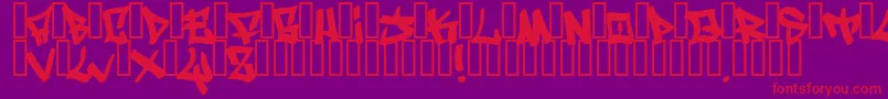 WritersFat Font – Red Fonts on Purple Background