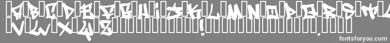 フォントWritersFat – 灰色の背景に白い文字