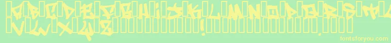 WritersFat Font – Yellow Fonts on Green Background