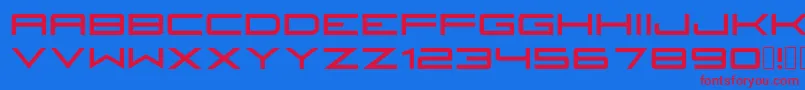 Fireyegf3Headline Font – Red Fonts on Blue Background