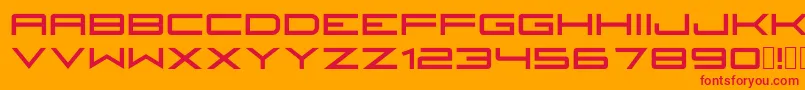 フォントFireyegf3Headline – オレンジの背景に赤い文字