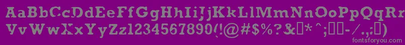 フォントAnaeveRegular – 紫の背景に灰色の文字