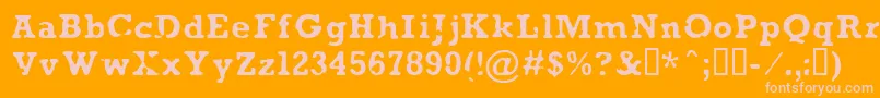 AnaeveRegular Font – Pink Fonts on Orange Background