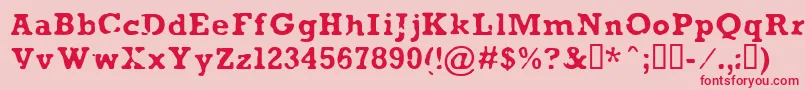 AnaeveRegular Font – Red Fonts on Pink Background