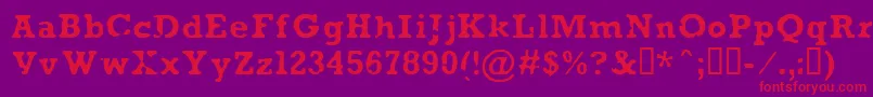 AnaeveRegular Font – Red Fonts on Purple Background