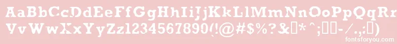 AnaeveRegular Font – White Fonts on Pink Background